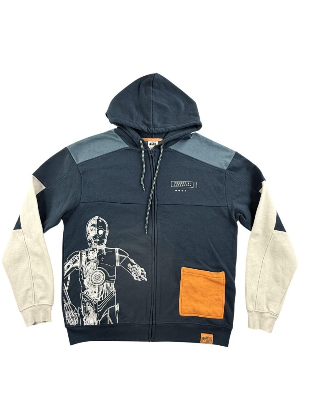 Star Wars Droid Depot C-3PO Hoodie Mens Small Blue Full Zip Galaxys Edge Disney - Picture 1 of 16